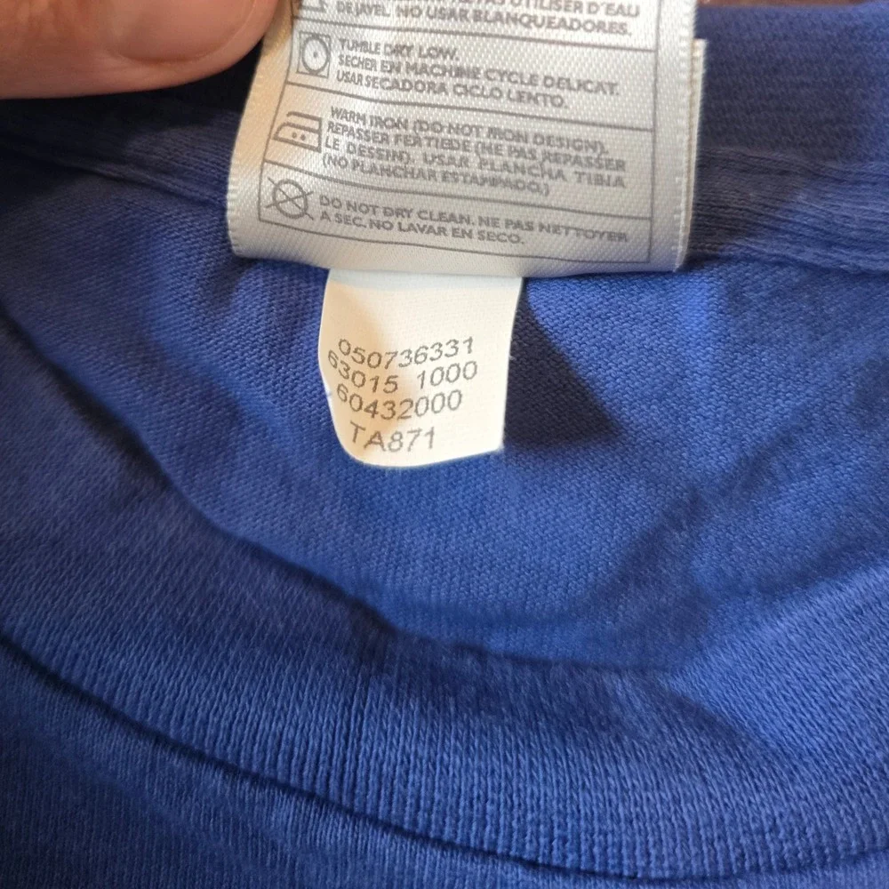 Vintage Nike Y2K Boxy Oversized Essential Swoosh Royal Blue Faded Tee sz M/L